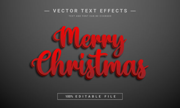 Instant Festive Flair: The Merry Christmas Editable Text Effect