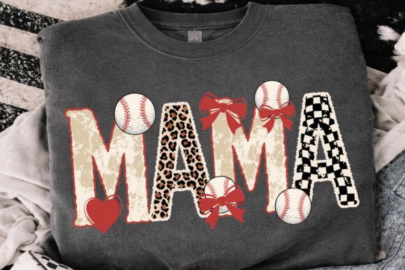 Leopard Baseball Mama PNG: Sporty Style for Game Day