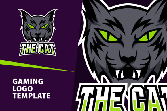 Level Up Your Brand with a Fierce Cat Mascot Gaming Logo