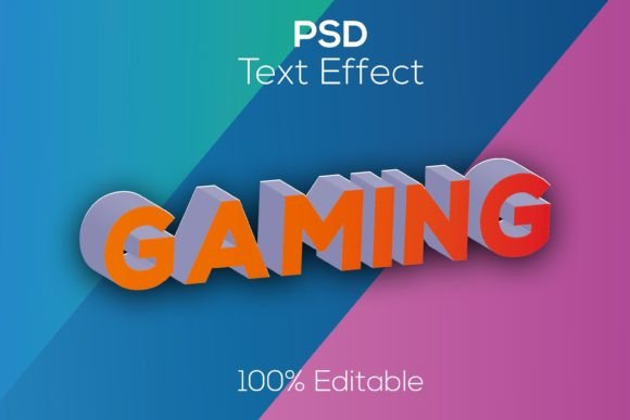 Modern 3D Editable Games Psd Text Effect for Designers