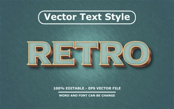 Relive the Neon Era: The Editable RETRO Vector Text Effect