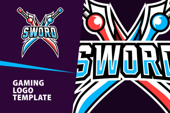 Sword Mascot Gaming Logo: A Design Template for Esport Brands