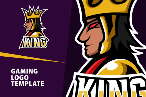 Unleash Your Brand: The King Mascot Gaming Logo Design