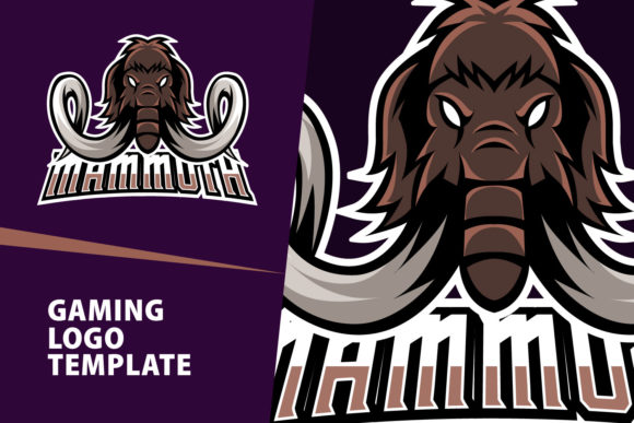 Unleash Your Brand: The Mammoth Mascot Gaming Logo Design