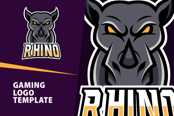 Unleash Your Brand: The Rhino Mascot Gaming Logo