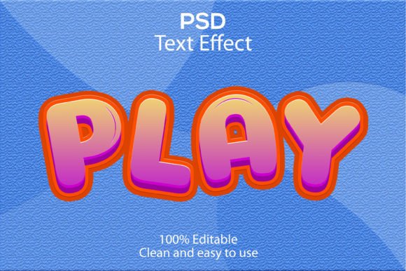 Unlock Creative Freedom with the 3D Play Editable PSD Text Effect