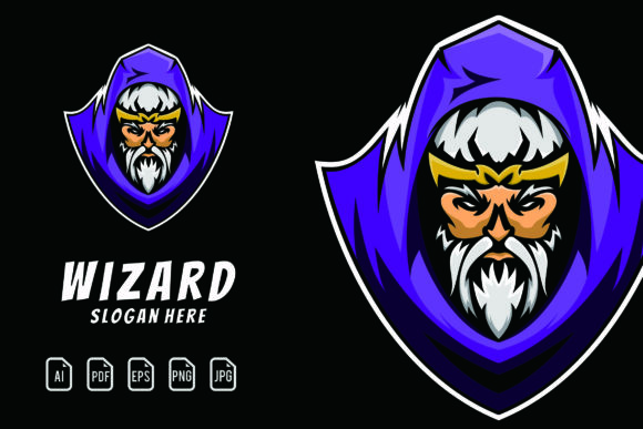 Wizard: The Mascot Logo Template for Bold Branding