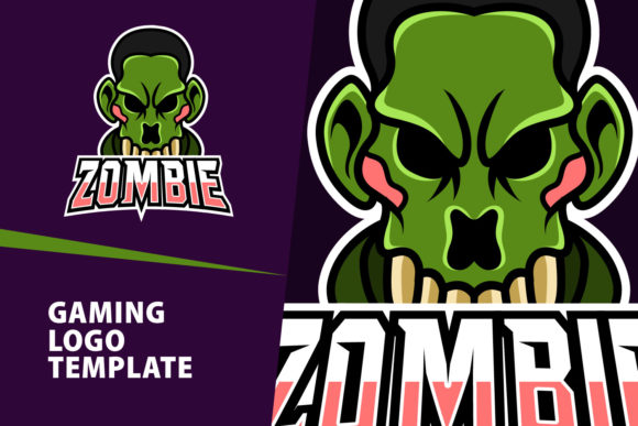 Zombie Mascot Gaming Logo Design: A Vector Template for Esport Branding